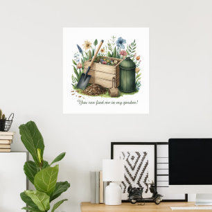 Cute gardening lovers customizable  poster