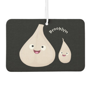 Cute garlic cartoon vegetable illustration car air freshener