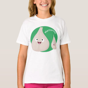 Cute garlic cartoon vegetable illustration T-Shirt
