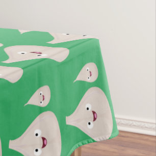 Cute garlic cartoon vegetable illustration tablecloth