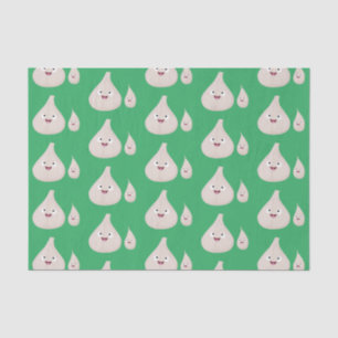 Cute garlic cartoon vegetable illustration tissue paper