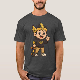 Cute Gatotkaca Modern Cartoon Indonesian Wayang He T-Shirt