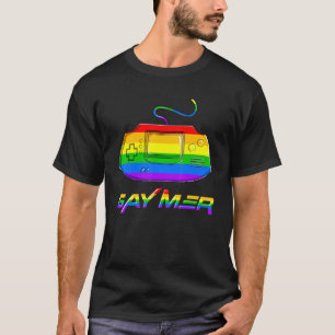 Cute Gaymer Gamer Gay Lgbt Flag Pride Rainbow T-Shirt