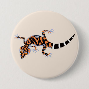 Cute GECKO - Endangered species - Wildlife -Lizard 7.5 Cm Round Badge