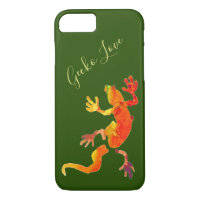 Cute gecko lizard reptile art