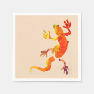 Cute gecko nature eco lizard picnic napkin