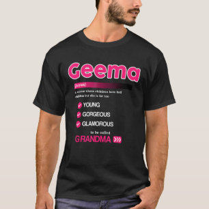 Cute Geema Mother Grandma Matching Family  Mother  T-Shirt