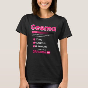 Cute Geema Mother Grandma Matching Family  Mother  T-Shirt