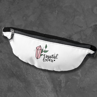 Cute Gem Trendy Girly Pink Gemstone Crystals Bum Bags