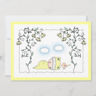 Cute Gender Neutral Yellow Baby Shower Invite