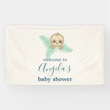 Cute Gender Neutral Yellow Baby Sloth Baby Shower