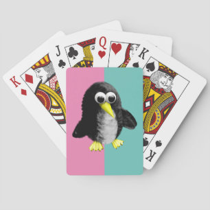 Cute Gender Reveal Ideas, penguin Playing Cards