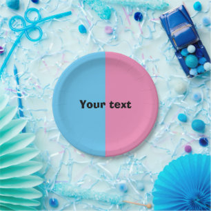 Cute Gender Reveal Ideas, personalise Paper Plates