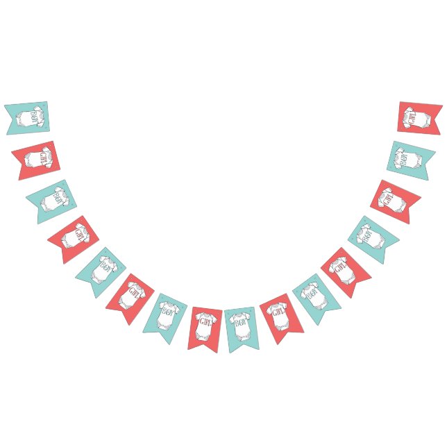 Cute Gender Reveal Party Bunting (All)