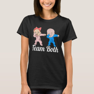 Cute Gender Reveal Party Team Both Baby Shower Cou T-Shirt