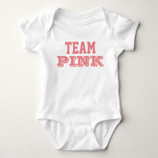 cute gender reveal team pink baby bodysuit