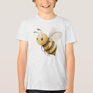 Cute Gentle Bumblebee Illustration Tri-Blend Shirt