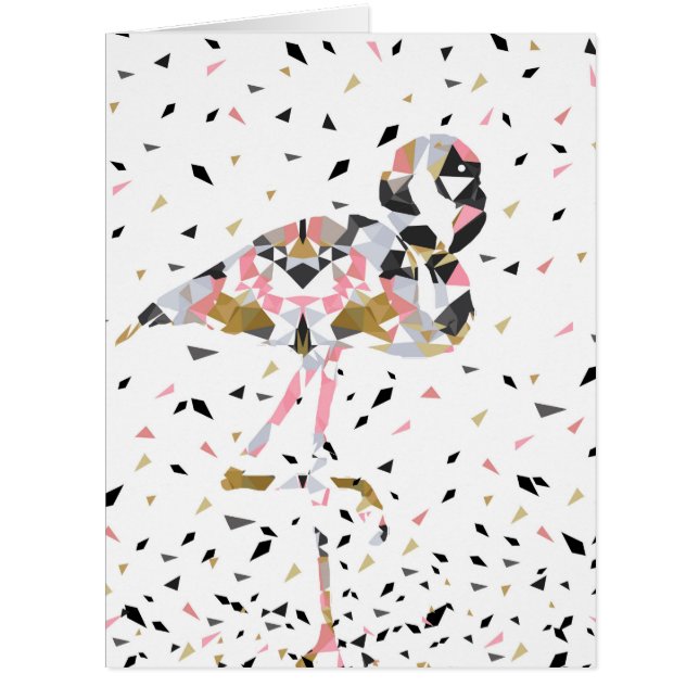 Cute geometric Flamingo abstract design (Front)
