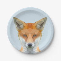 Cute geometric fox blue