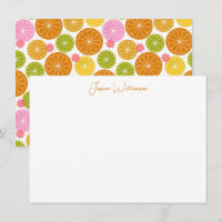 Cute Geometric Fruit Personalised Stationery Name