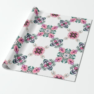 Cute geometric garden wrapping paper