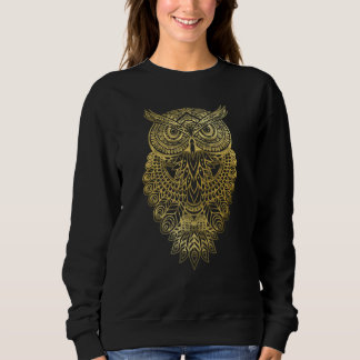 Cute Geometric Owl Art Mandala Style Bird Men Wome Sweatshirt