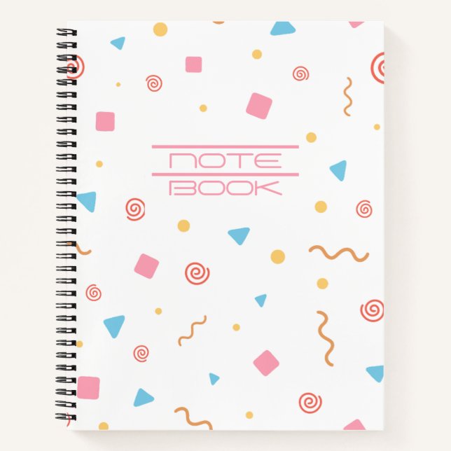 Cute Geometric Pattern School Notebook (Front)