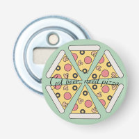Cute Geometric Pizza Lovers Beer