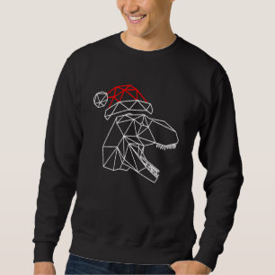 Cute Geometric T Rex Dinosaur Merry Christmas 2021 Sweatshirt