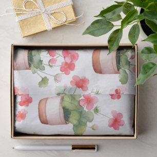 Cute geranium pots tissue paper