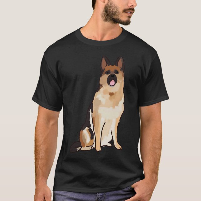 Cute German Shepherd 24 T-Shirt (Front)