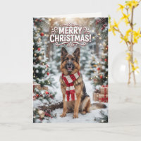 Cute German Shepherd Christmas Dog Lover
