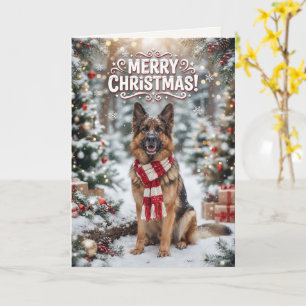 Cute German Shepherd Christmas Dog Lover Card