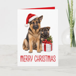 Cute German Shepherd Christmas Dog Lover Card