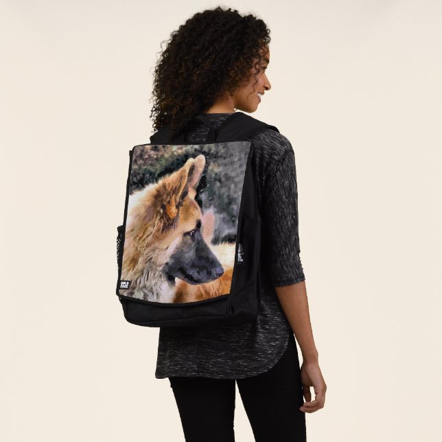 CUTE GERMAN SHEPHERD DOG BACKPACK (Worn)