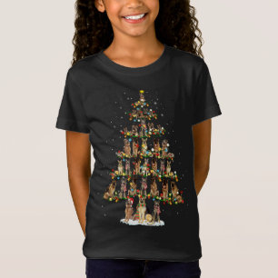 Cute German Shepherd dog Christmas Tree gift decor T-Shirt