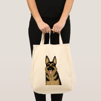 Cute German Shepherd Dog Original Pet Lover's Art Tote Bag