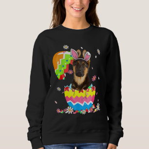Cute German Shepherd Dog Pet Hunting Egg Bunny Eas Sweatshirt