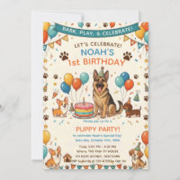 Cute German Shepherd Puppy Birthday Party
