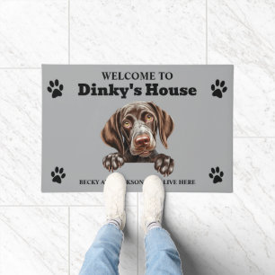 Cute German Shorthaired Pointer Dog Doormat
