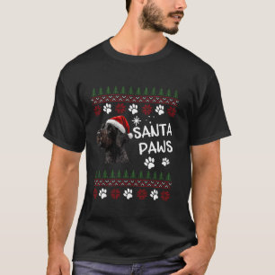 Cute German Wirehaired Pointer Dog Ugly Christmas  T-Shirt