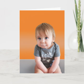 Cute Get Well Card - Orange