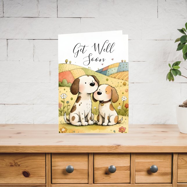 Cute Get Well Soon Dogs Card (Creator Uploaded)