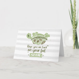 Cute Get Well Soon Hope You're Back On Feet Card