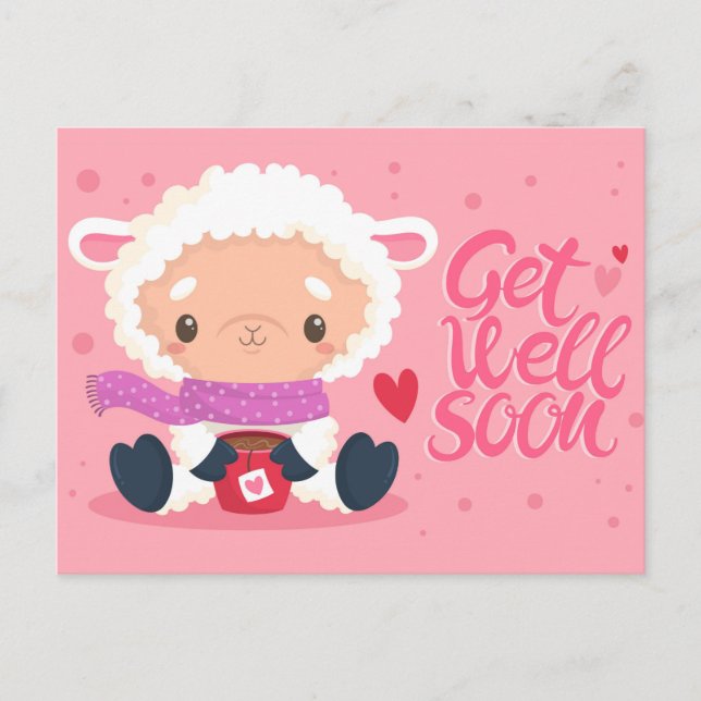 Cute Get Well Soon Postcard (Front)