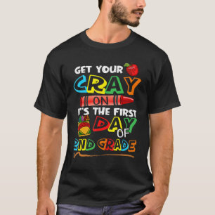 Cute Get Your Crayon It's The First Day Of 2nd Gra T-Shirt