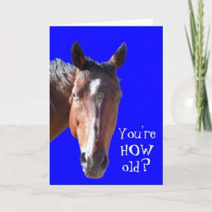 Cute Getting Older Birthday Horse Western Card