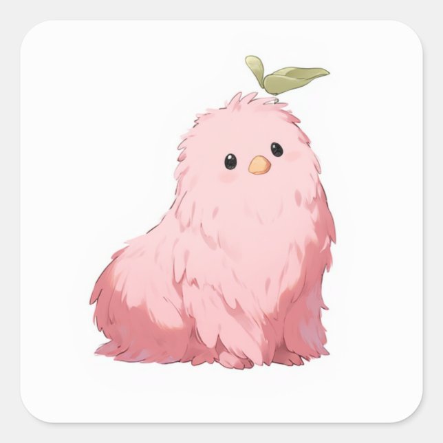 Cute Ghibli Design Square Sticker (Front)