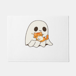 Cute ghost and cat, Gift Halloween Classic T-Shirt Doormat