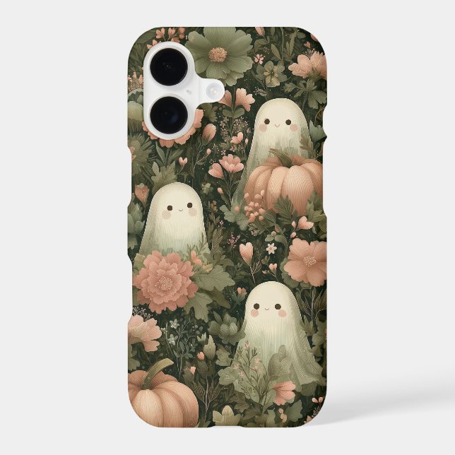 Cute Ghost and Pumpkin Botanical (Back)